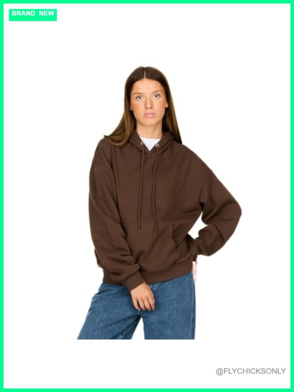Oversized Fleece Hoodie With Kangaroo Pocket Pullover Sweatshirt